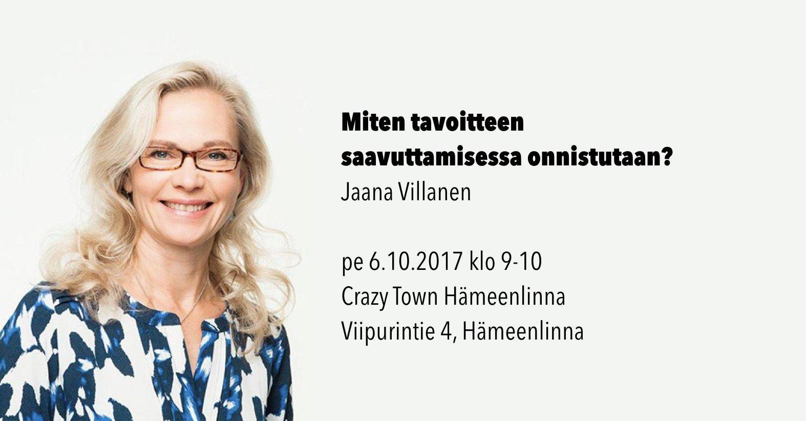 6.10.2017 – Miten tavoitteen saavuttamisessa onnistutaan? (Hml)