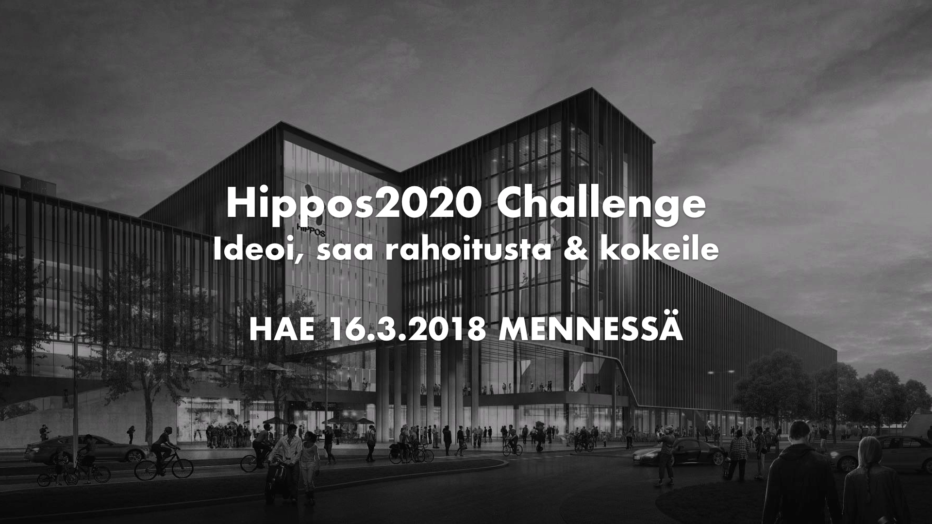 TIEDOTE: Hippos2020 Challenge – ideoi, saa rahoitusta, kokeile
