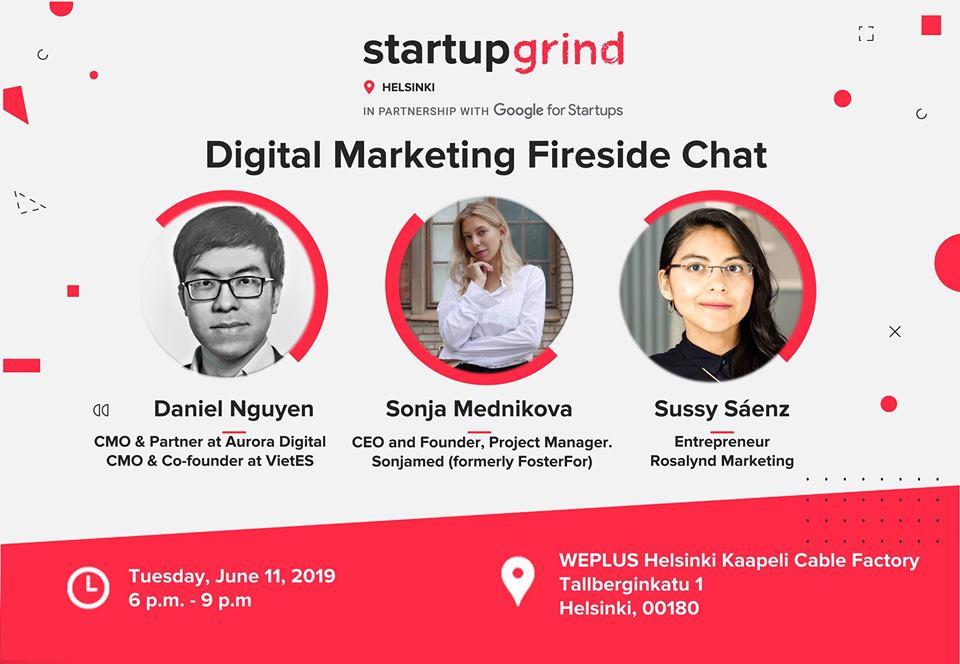 11.6.2019 – Digital Marketing Fireside Chat – Startup Grind (Helsinki)