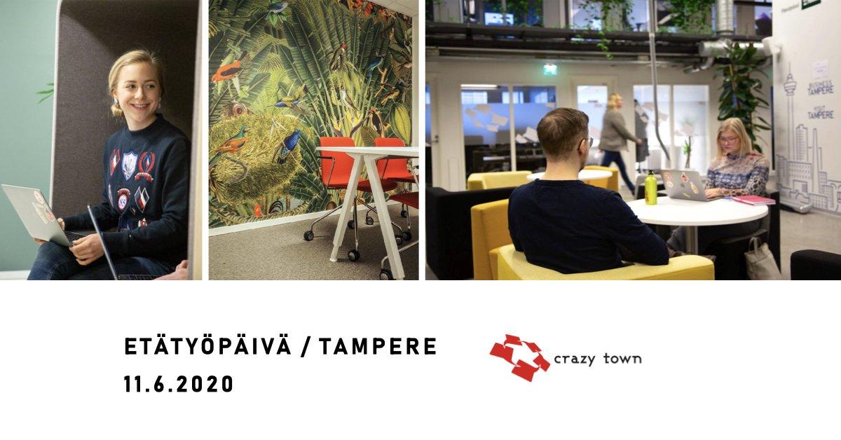 Etätyöpäivä 11.6.2020 Tampereen Crazy Townilla